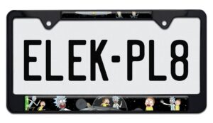Rick and Morty Space Black Standard 2026 License Plate Frame