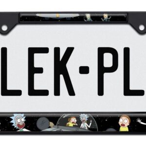 Rick and Morty Space Black Standard 2026 License Plate Frame