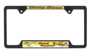 Road Runner Open Corners Black 2026 License Plate Frame