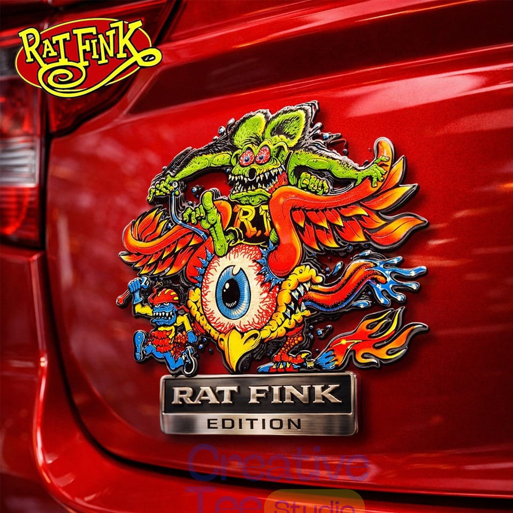 Rat Fink Car Name Badge Emblem Version 2 1 Rat Fink Car Name Badge Emblem Version 2