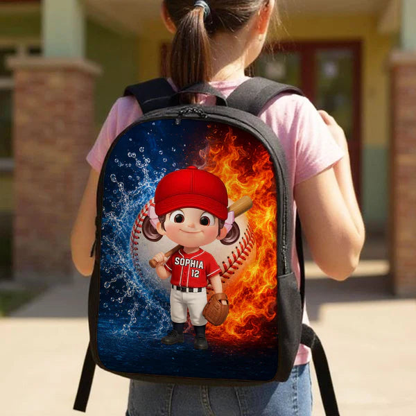 Custom Printed Play Ball Baseball Backpack for Students and Athletes with Personalized Name 7 Custom Printed Play Ball Baseball Backpack for Students and Athletes with Personalized Name - Image 7