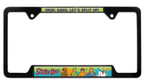 Scooby-Doo Gang Black Open Corners 2026 License Plate Frame
