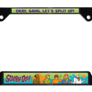 Scooby-Doo Gang Black Open Corners 2026 License Plate Frame