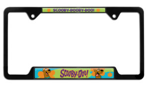 Scooby-Dooby-Doo Black Open Corners 2026 License Plate Frame