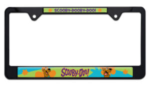 Scooby-Dooby-Doo Black Open Corners 2026 License Plate Frame