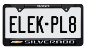 Silverado 4x4 Standard Black 2026 License Plate Frame