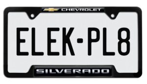 Silverado Chevy Open Black 2026 License Plate Frame