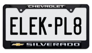 Silverado Chevy Standard Black 2026 License Plate Frame
