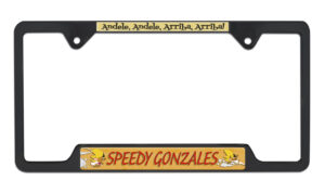 Speedy Gonzales Open Corners Black 2026 License Plate Frame