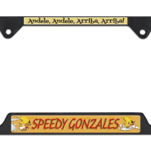 Speedy Gonzales Open Corners Black 2026 License Plate Frame