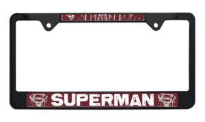 Superman Distressed Black 2026 License Plate Frame