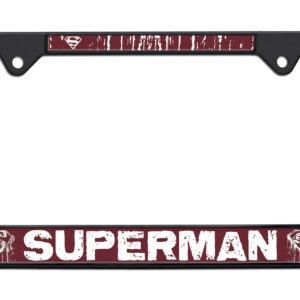 Superman Distressed Black 2026 License Plate Frame