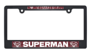 Superman Distressed Black 2026 License Plate Frame