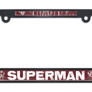 Superman Distressed Black 2026 License Plate Frame
