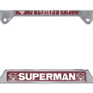 Superman Distressed Open Corners 2026 License Plate Frame