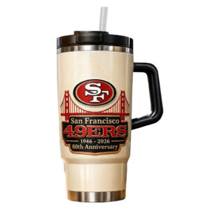 San Francisco 49ers 80th Anniversary Tumbler for Football Fans