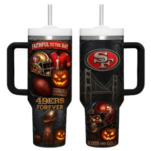 San Francisco 49ers Halloween Football Faithful To The Bay Tumbler