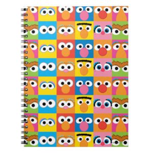Sesame Street Character Eyes Pattern Notebook
