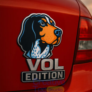 Smokey Tennessee Volunteers Car Name Badge Emblem