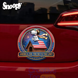 Snoopy x America 250th The Sky Is The Limit Car Name Badge Emblem