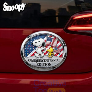 Snoopy x US 250 Years Anniversary Car Name Badge Emblem