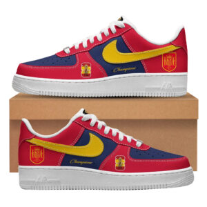 Spain World Cup 2026 Champions Air Force 1 Shoes Sneakers For Soccer Fans