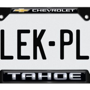 Tahoe Chevy Open Black 2026 License Plate Frame