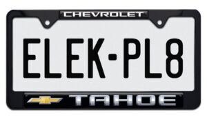 Tahoe Chevy Standard Black 2026 License Plate Frame