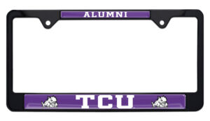 TCU Alumni Black 2026 License Plate Frame