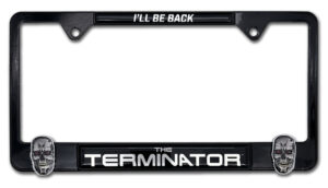 Terminator "I'll Be Back" Black 2026 License Plate Frame