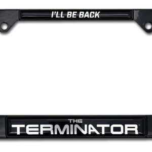 Terminator "I'll Be Back" Black 2026 License Plate Frame