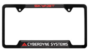 Terminator Cyberdyne Systems Open Corners Black 2026 License Plate Frame