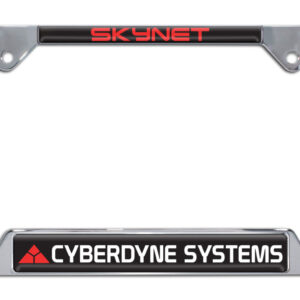 Terminator Cyberdyne Systems Skynet Shiny Open Corners 2026 License Plate Frame