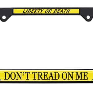Don't Tread On Me Black 2026 License Plate Frame