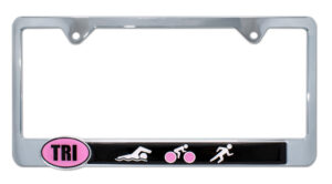 Triathlon Pink 2026 License Plate Frame