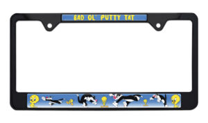 Tweety Bird And Sylvester Black 2026 License Plate Frame