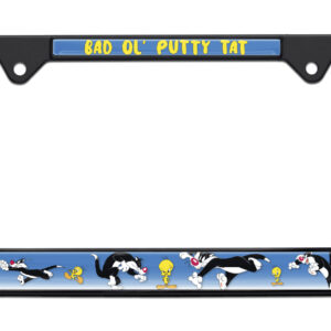 Tweety Bird And Sylvester Black 2026 License Plate Frame