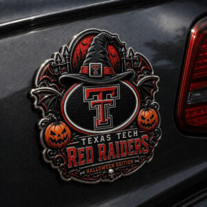 Texas Tech Red Raiders Halloween Edition Car Emblem Badge for Vehicles