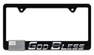 God Bless America Inverted Flag Black 2026 License Plate Frame