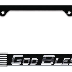 God Bless America Inverted Flag Black 2026 License Plate Frame