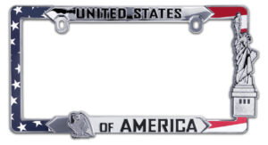 USA Flag 2026 License Plate Frame