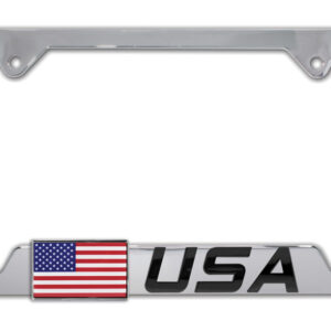 USA American Flag Open Corners 2026 License Plate Frame