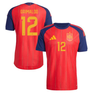Unisex Álex Grimaldo Spain National Team 2026 Home Stadium Soccer Jersey for Soccer Fans