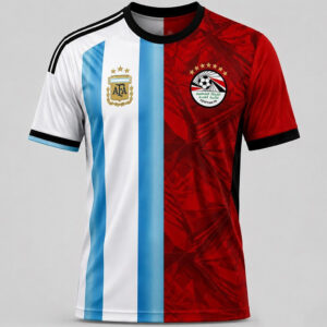 Custom Name and Number Argentina Vs Egypt Global Soccer Event 2026 Graphic Shirt for Soccer Fans