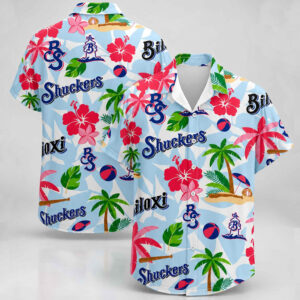 Unisex Biloxi Shuckers Christmas in July 2026 Hawaiian Shirt for Baseball Fans