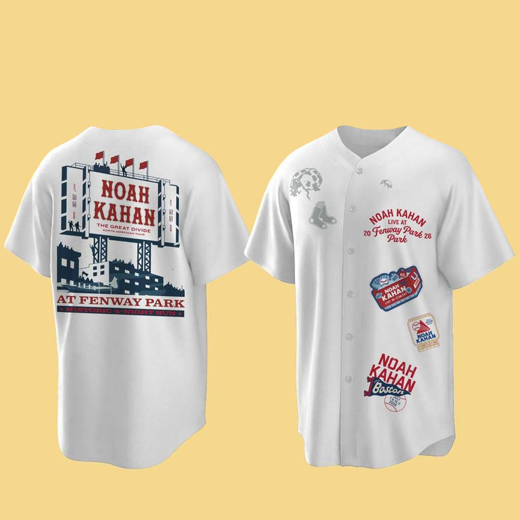 Unisex Boston Red Sox x Noah Kahan The Great Divide Tour 2026 Baseball Jersey for Music and Baseball Fans 1 Unisex Boston Red Sox x Noah Kahan The Great Divide Tour 2026 Baseball Jersey for Music and Baseball Fans