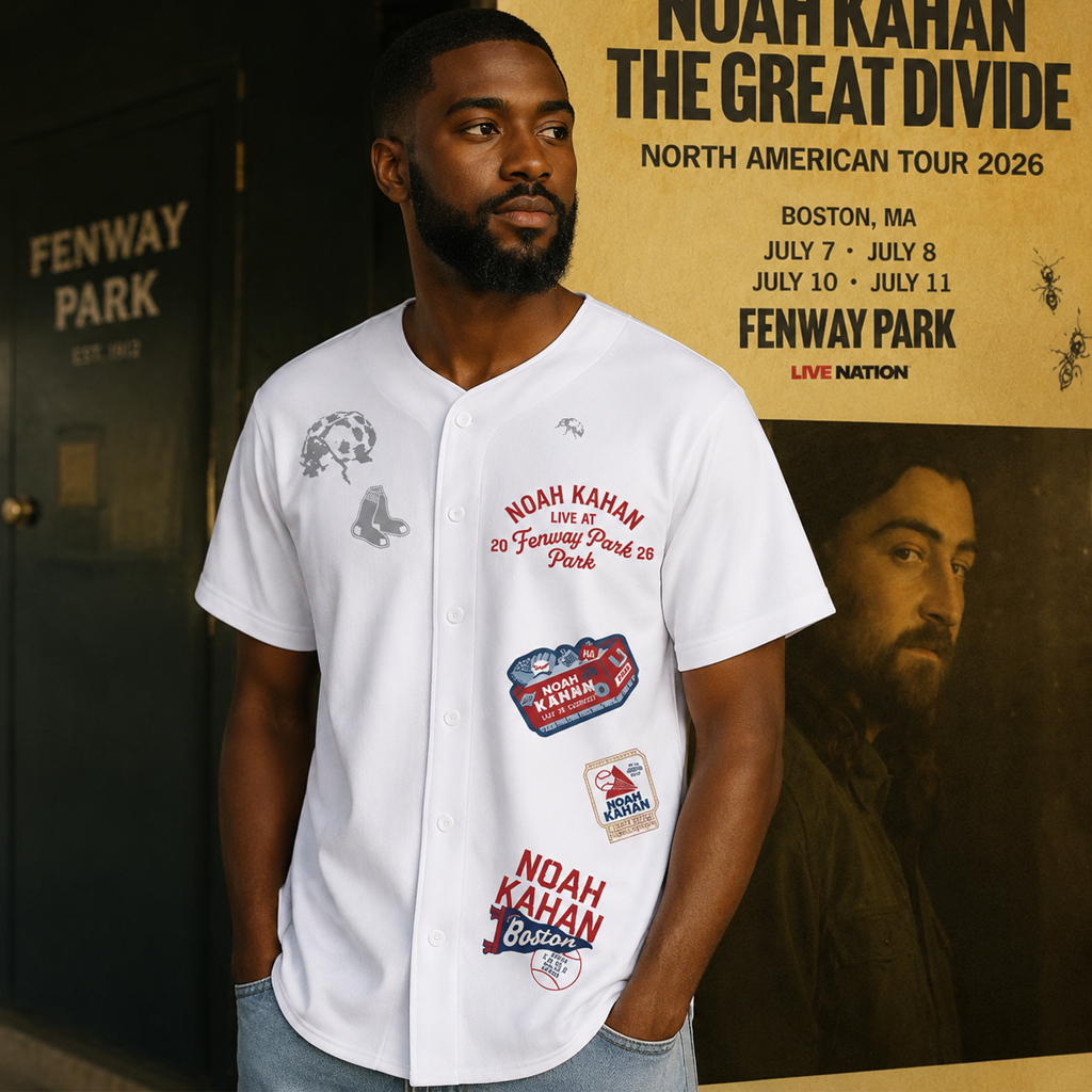 Unisex Boston Red Sox x Noah Kahan The Great Divide Tour 2026 Baseball Jersey for Music and Baseball Fans 2 Unisex Boston Red Sox x Noah Kahan The Great Divide Tour 2026 Baseball Jersey for Music and Baseball Fans - Image 2