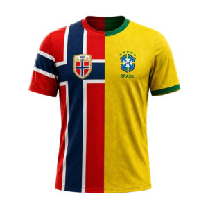 Unisex Brazil Vs Norway Global Soccer Event 2026 Graphic Shirt for Soccer Fans