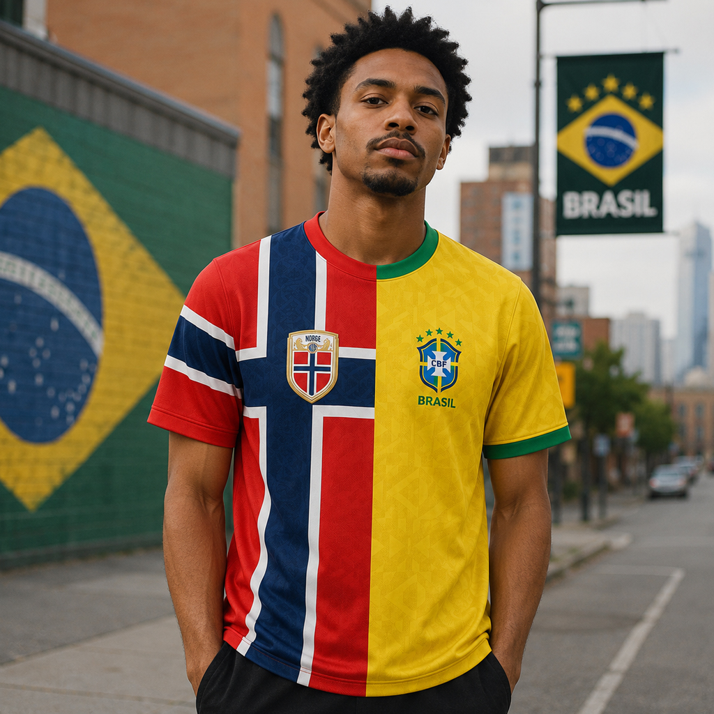 Unisex Brazil Vs Norway Global Soccer Event 2026 Graphic Shirt for Soccer Fans 3 Unisex Brazil Vs Norway Global Soccer Event 2026 Graphic Shirt for Soccer Fans - Image 3