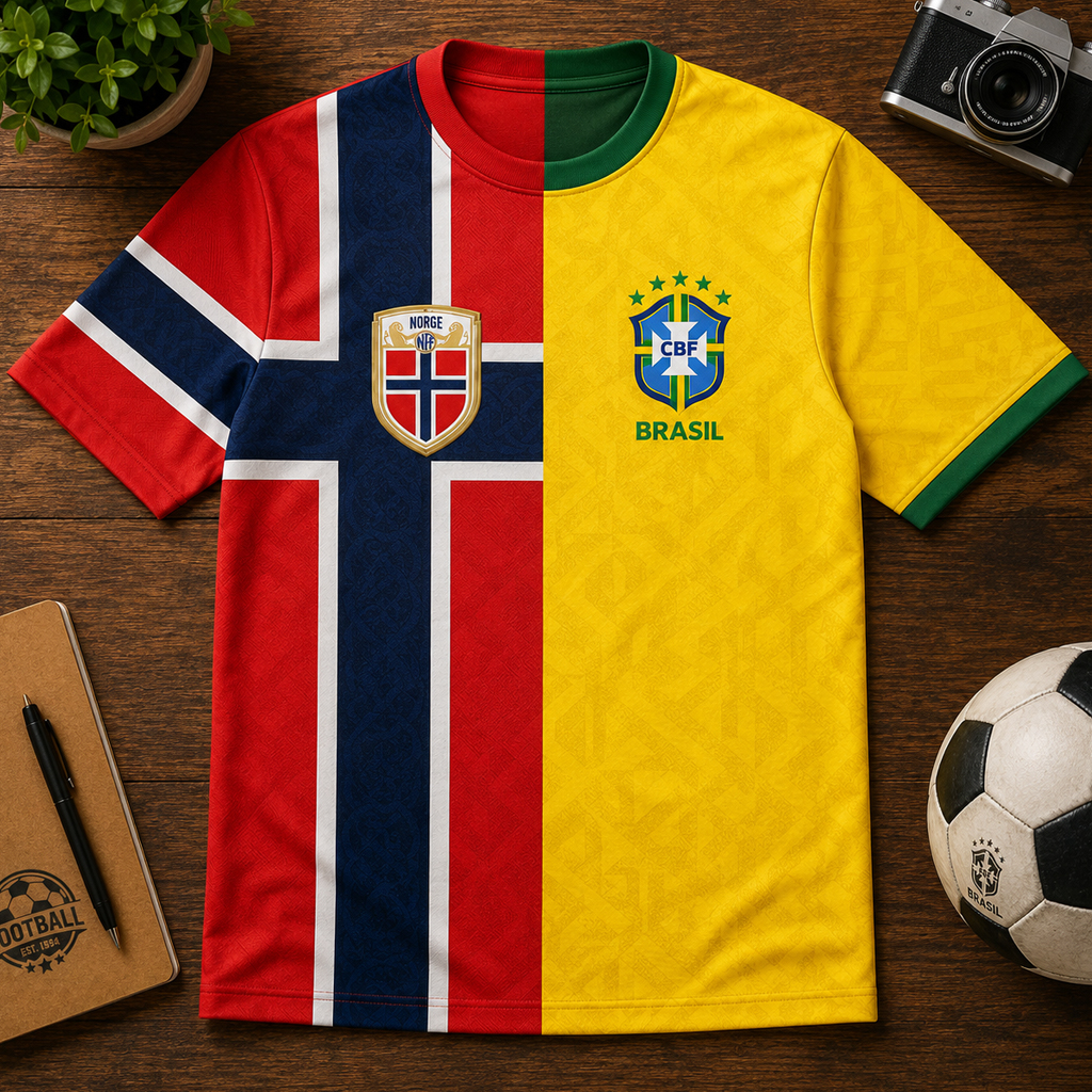 Unisex Brazil Vs Norway Global Soccer Event 2026 Graphic Shirt for Soccer Fans 2 Unisex Brazil Vs Norway Global Soccer Event 2026 Graphic Shirt for Soccer Fans - Image 2